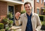 How to become a landlord — new landlord with keys to a rental property