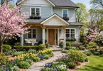 A welcoming house exterior in spring bloom — when is the best time to buy a house