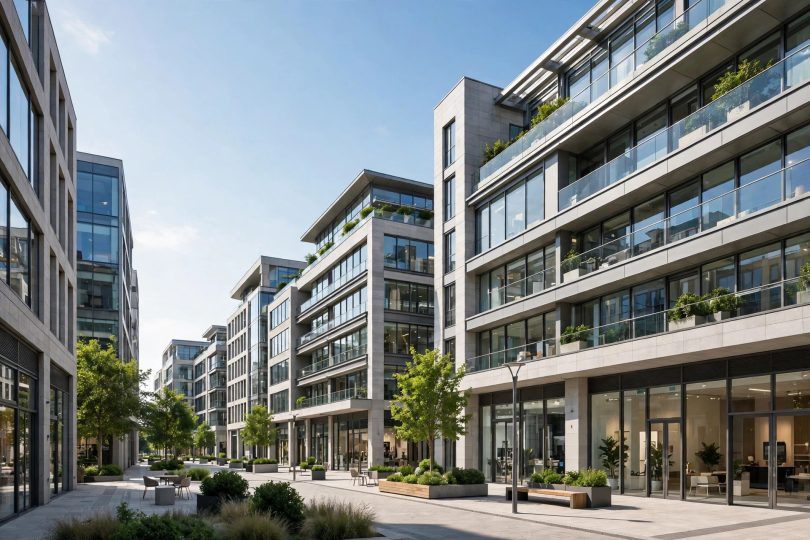 Commercial property investment — modern commercial buildings for investment