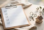 Complete home buying checklist — checklist, house keys and a new home