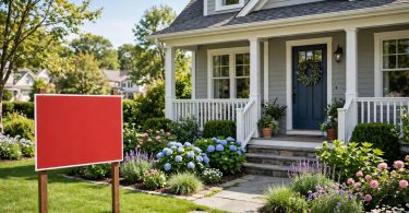 How to sell a house — sold sign in front of a residential home