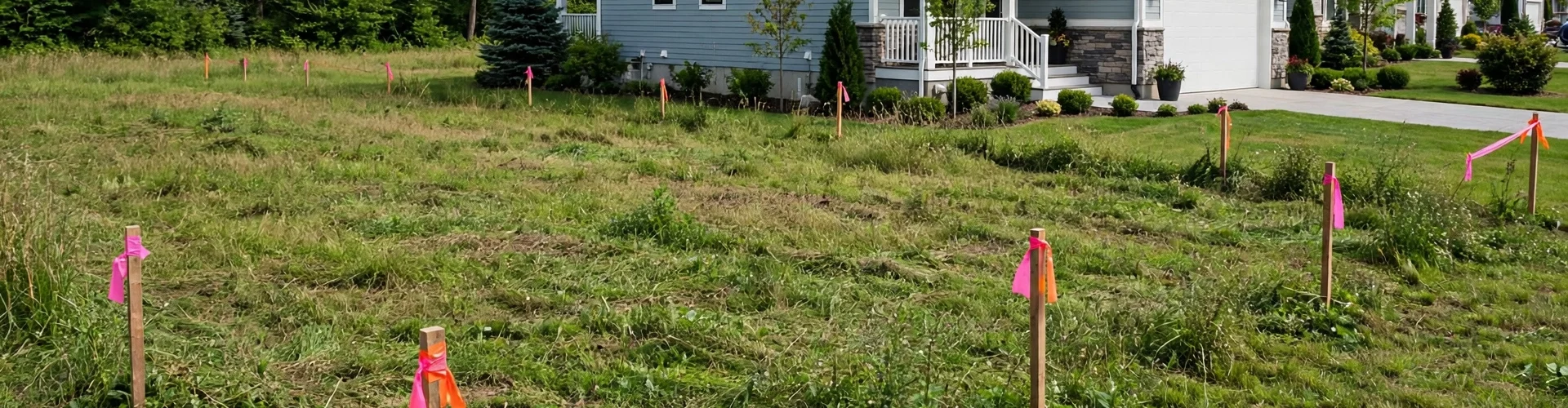 An empty building plot beside a finished house — buying land vs buying a house