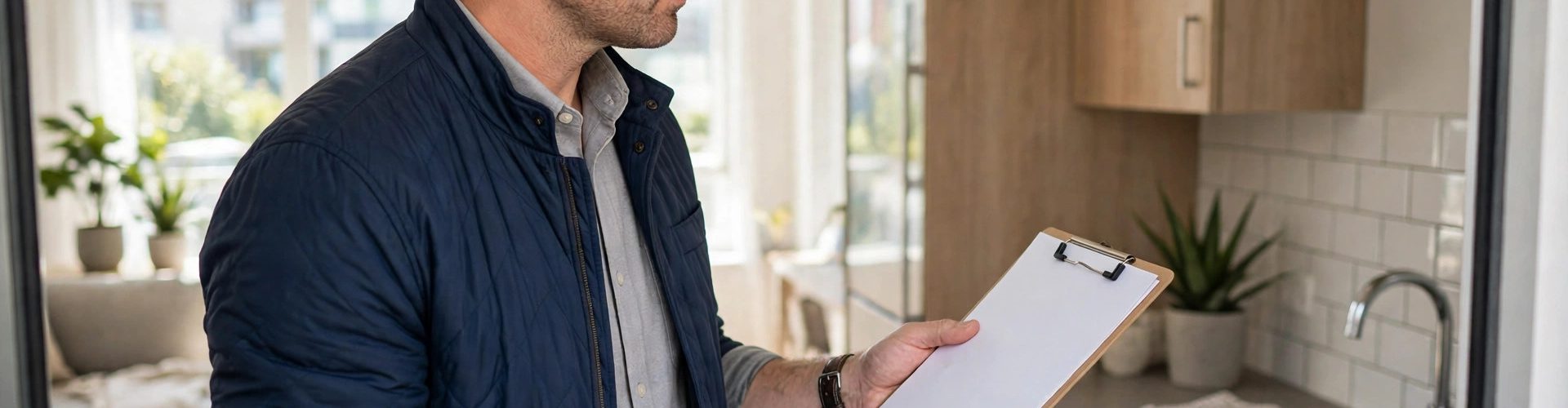 Rental property maintenance checklist — landlord inspecting a rental property