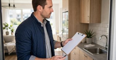 Rental property maintenance checklist — landlord inspecting a rental property