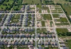 Aerial view of a residential area — understanding real estate market trends