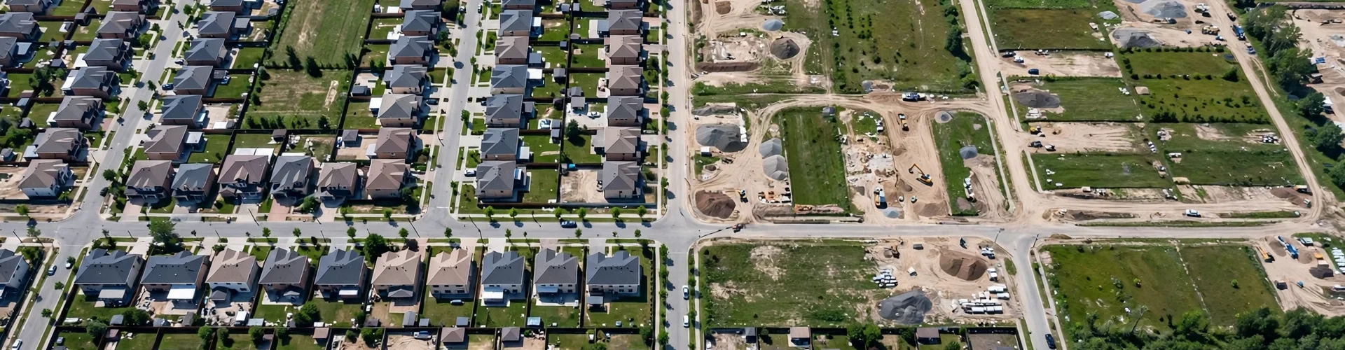 Aerial view of a residential area — understanding real estate market trends