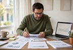 Rental property cash flow — landlord reviewing monthly rental cash flow