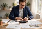 How to calculate rental property ROI — investor calculating rental returns on a calculator